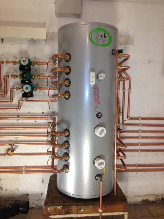 Energy dump cylinder for excess solar PV